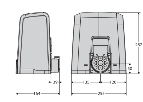 Габариты привода BFT Deimos BT A400
