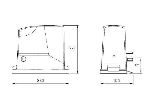 Габариты привода ROAD400KIT1