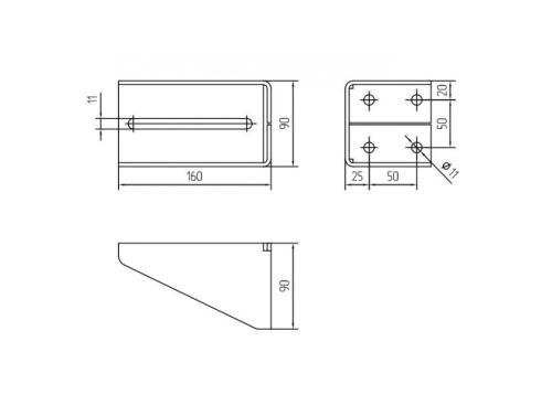 Кронштейн для откатных ворот для улавливателей FLGU фото 2