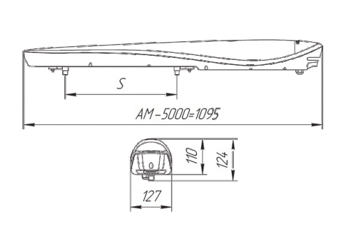 Габариты привода AMBIO-5000KIT