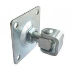 Петля регулируемая с пластиной крепления 80*80, М16. Арт.JL03E